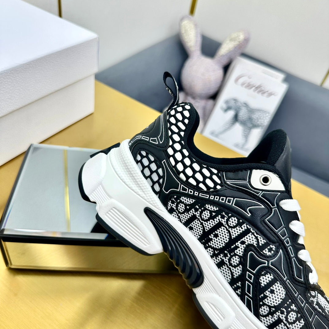 DIOR Chrono Sneaker 40mm In Black Mesh Fabric 994574