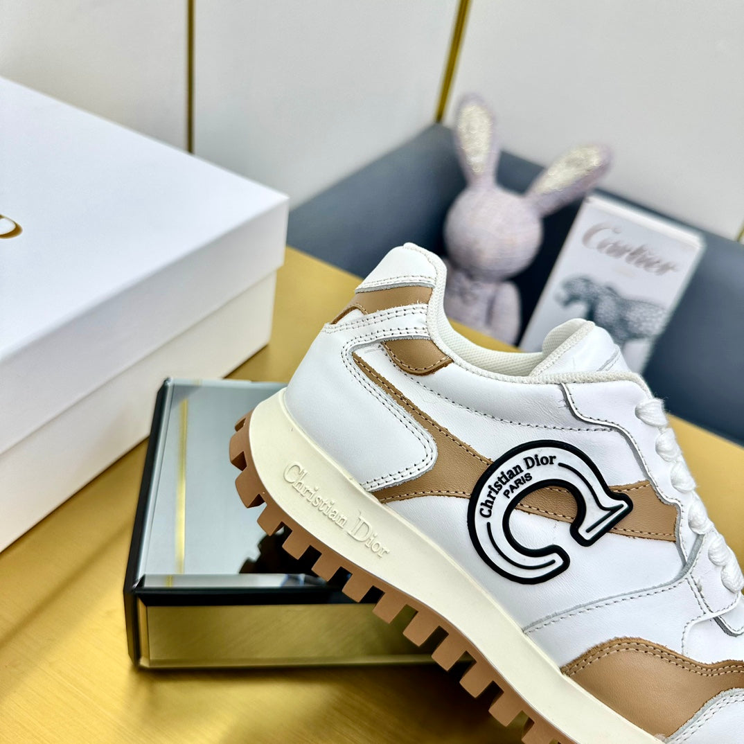 DIOR C'est DIOR Sneaker White Mix Brown Cowhide 111734