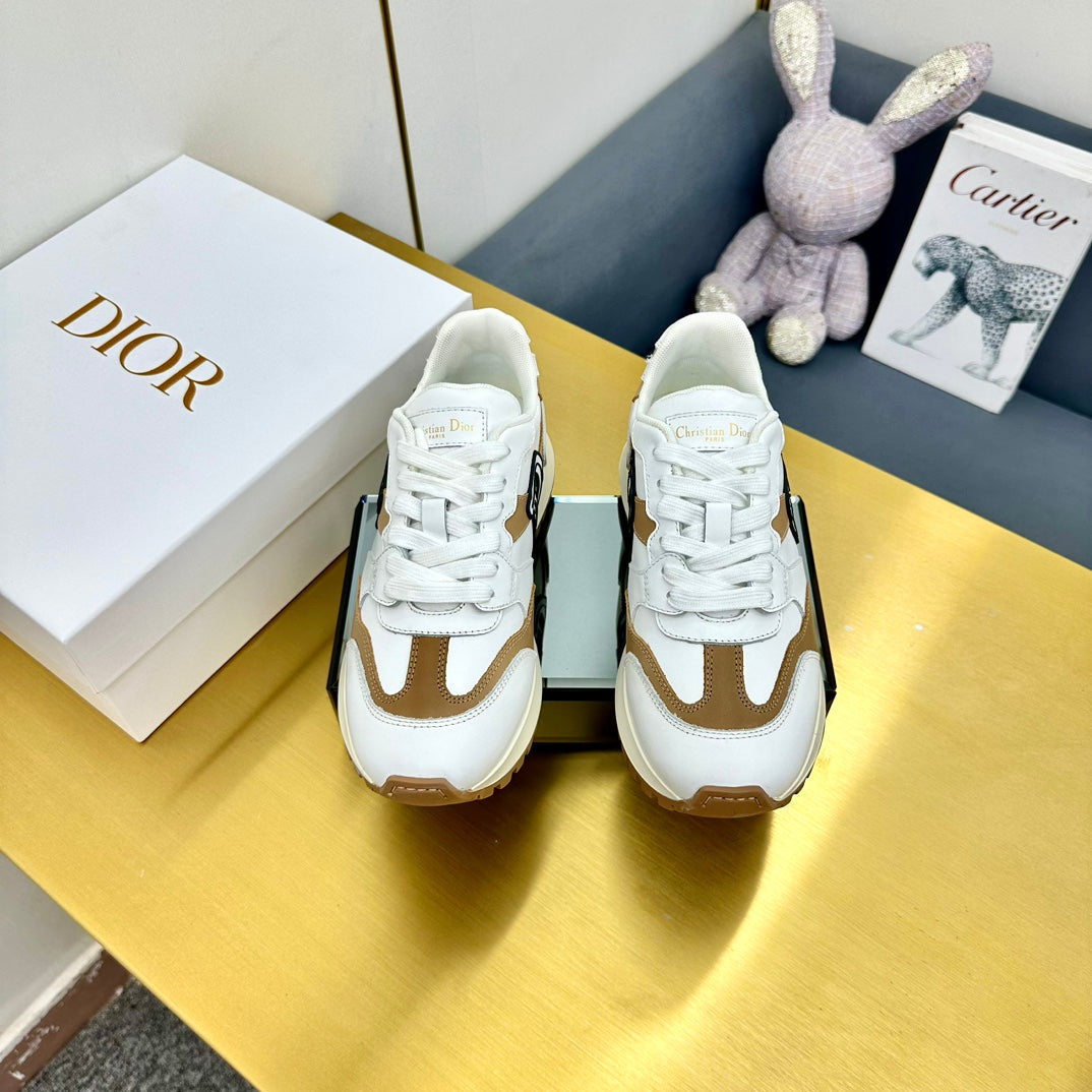 DIOR C'est DIOR Sneaker White Mix Brown Cowhide 111734