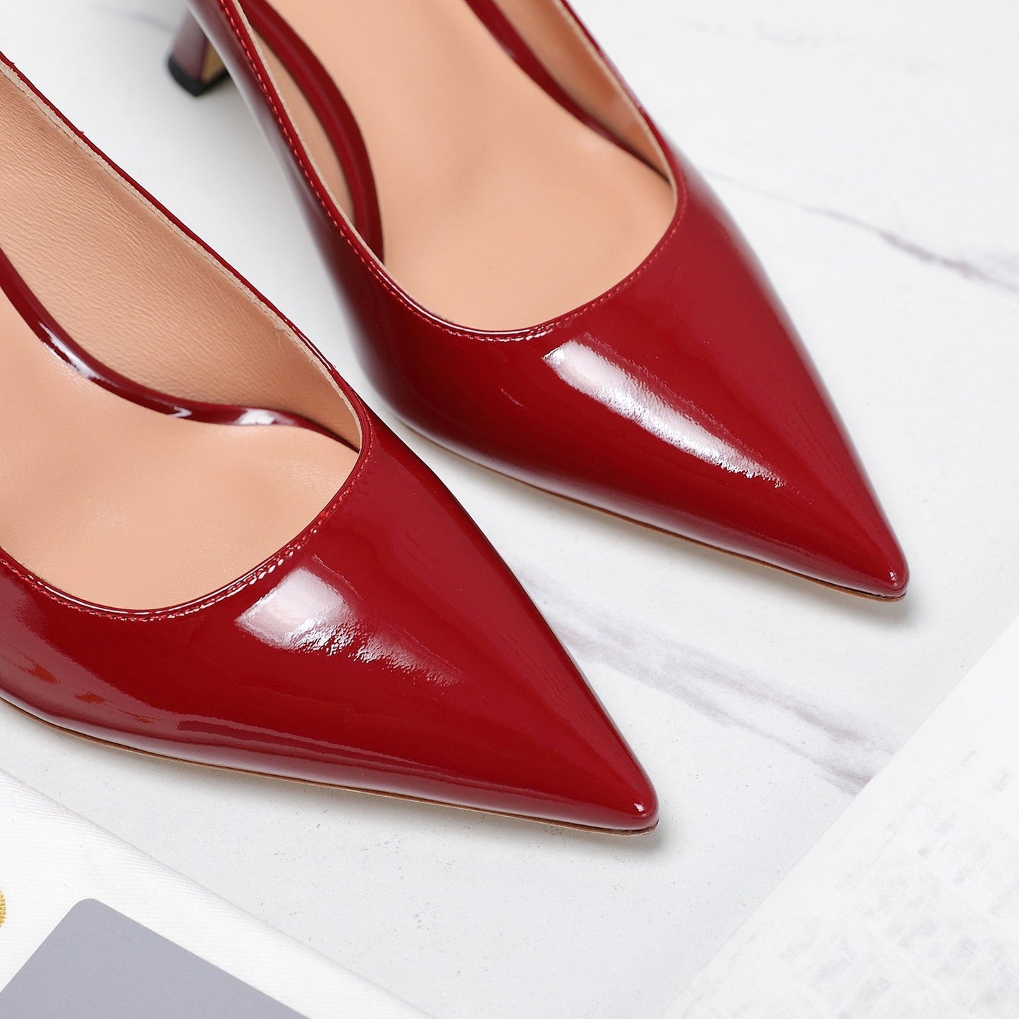 DIOR Tribales Pump 80mm Glossy Red Cowhide