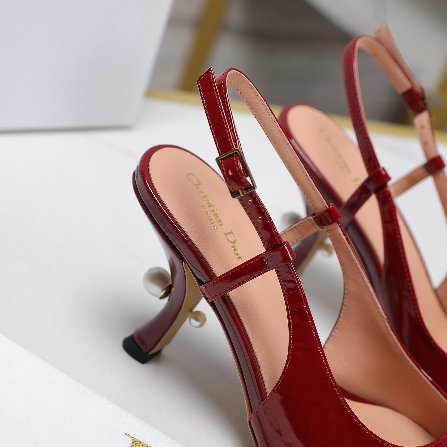 DIOR Tribales Slingback Pump Glossy Red Cowhide