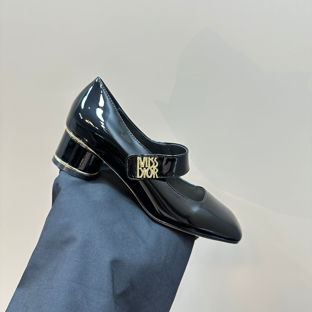 DIOR Miss DIOR Pump 40mm Glossy Black Cowhide