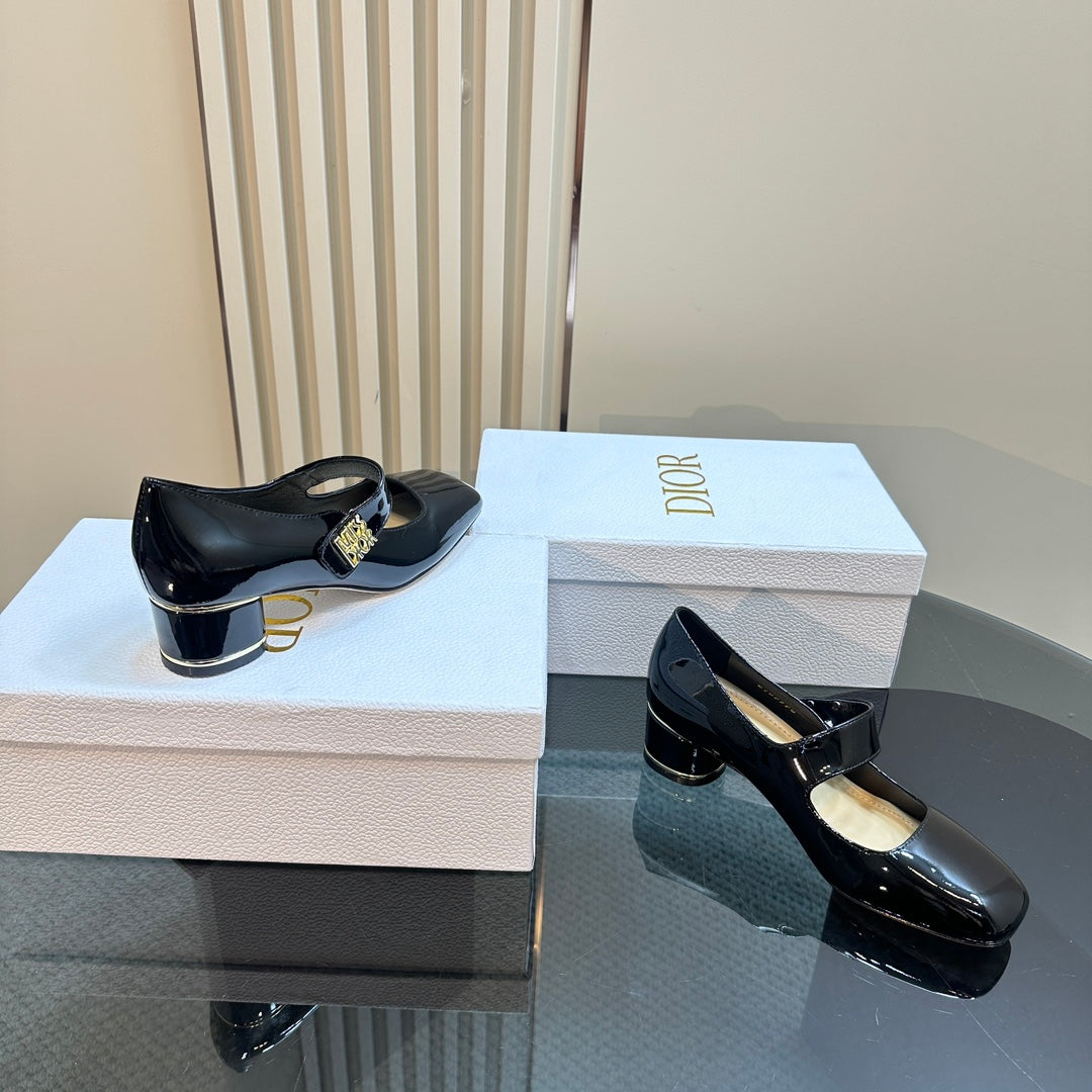 DIOR Miss DIOR Pump 40mm Glossy Black Cowhide