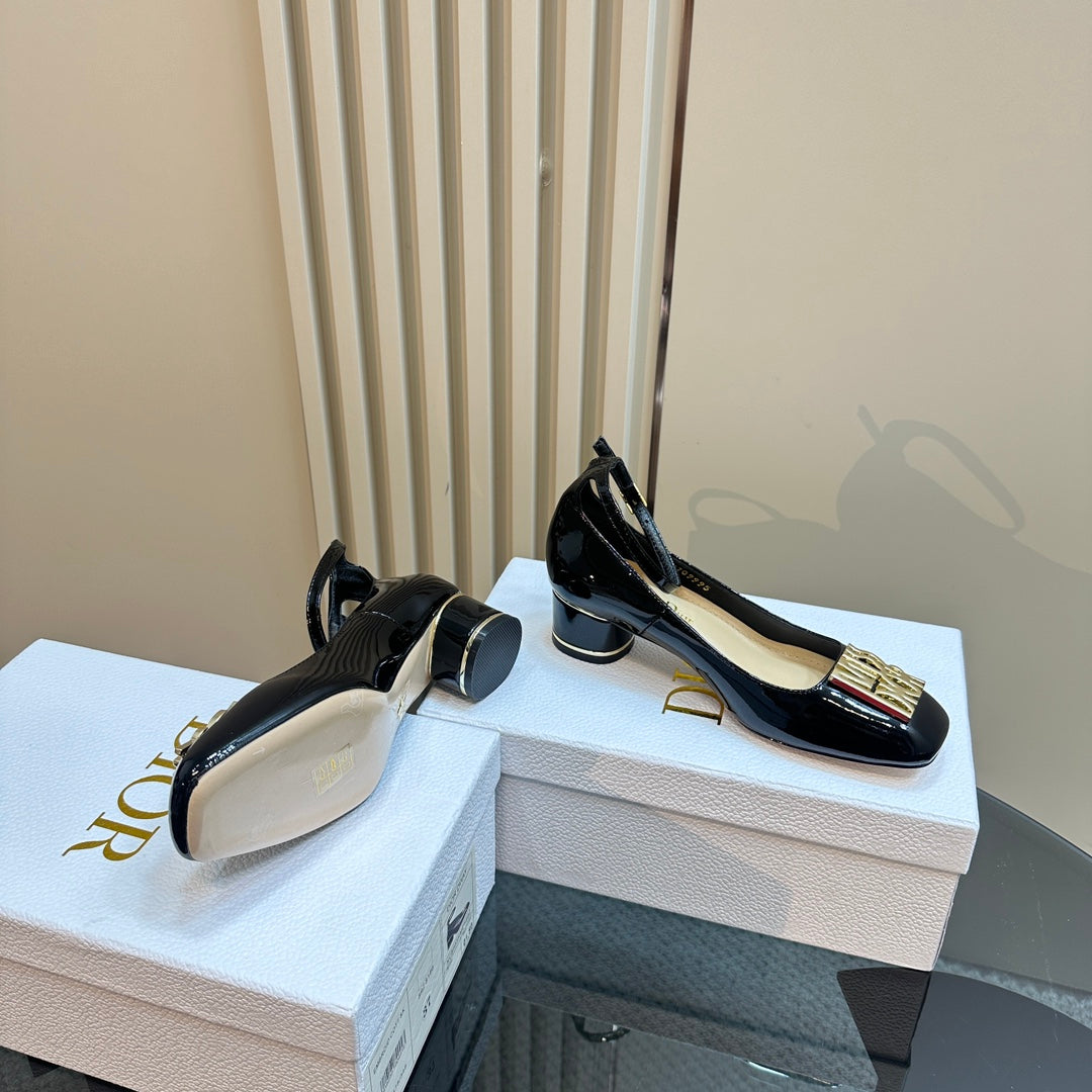 DIOR Miss DIOR Pump 40mm Glossy Black Lambskin