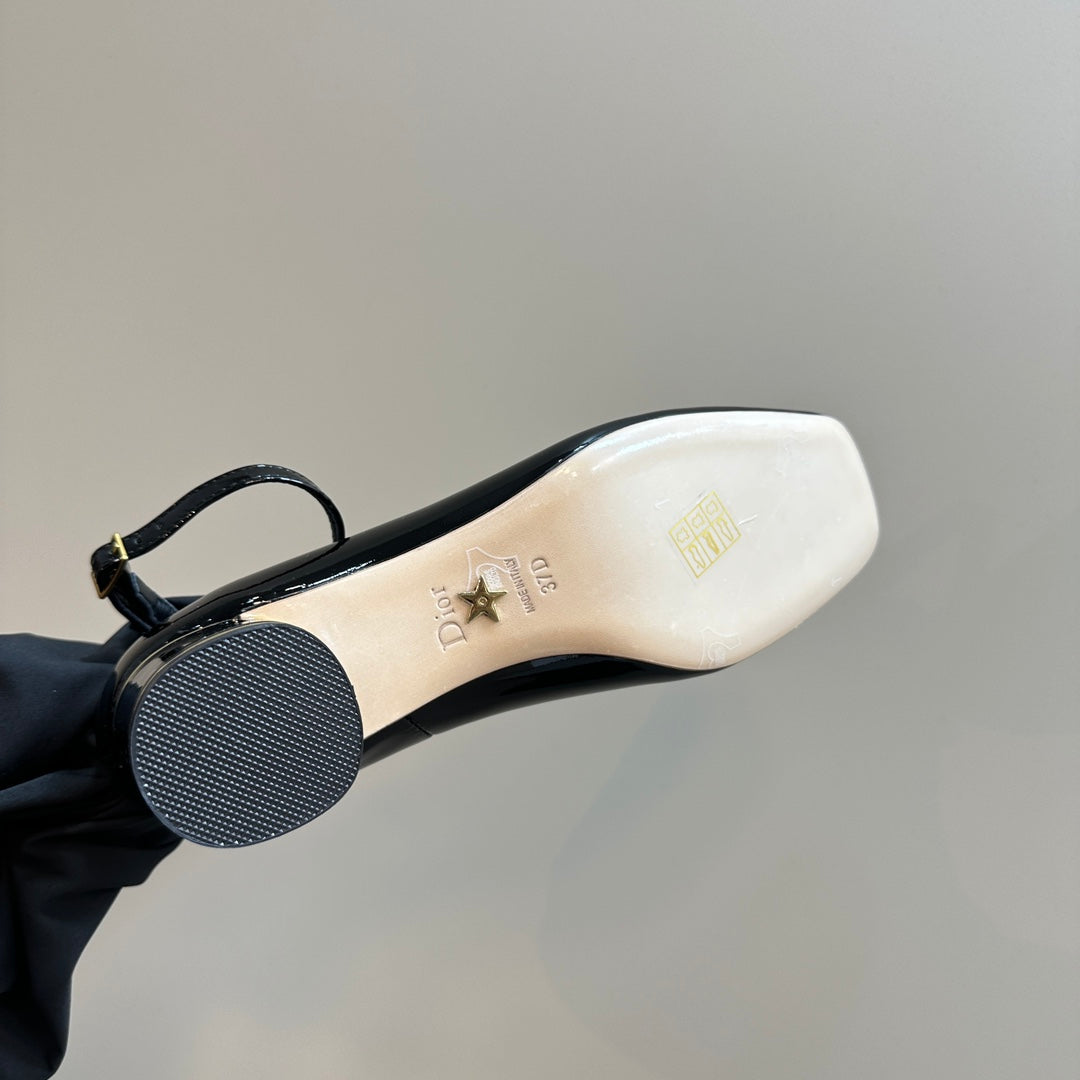DIOR Miss DIOR Pump 40mm Glossy Black Lambskin