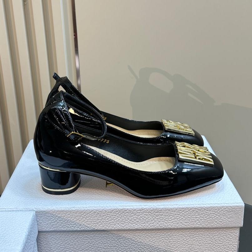 DIOR Miss DIOR Pump 40mm Glossy Black Lambskin