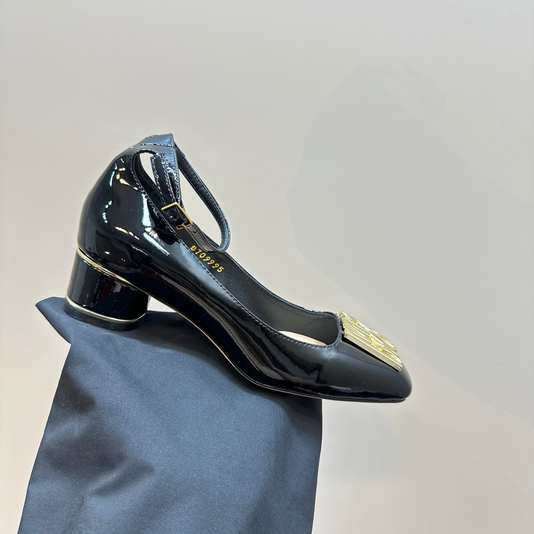 DIOR Miss DIOR Pump 40mm Glossy Black Lambskin