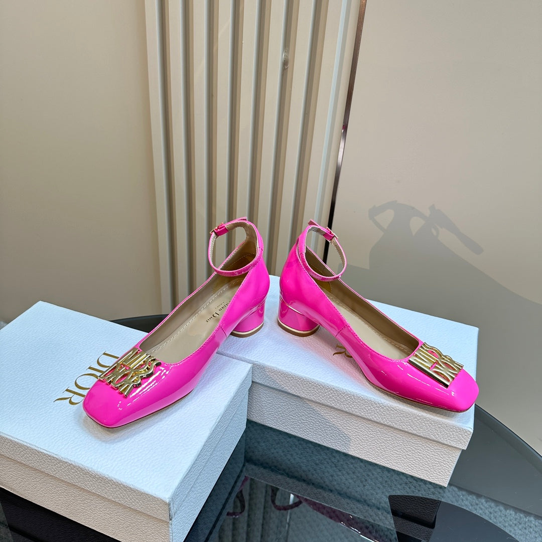 DIOR Miss DIOR Pump 40mm Glossy Pink Lambskin