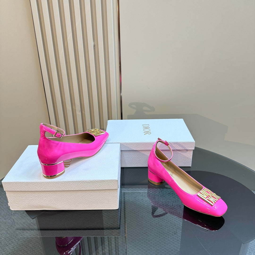 DIOR Miss DIOR Pump 40mm Glossy Pink Lambskin