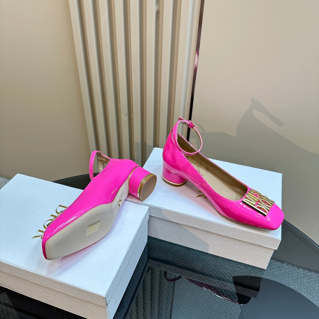 DIOR Miss DIOR Pump 40mm Glossy Pink Lambskin