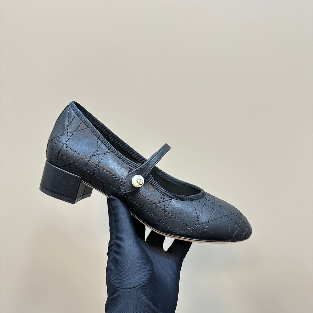 DIOR Ballet Pump Black Soft Cowhide