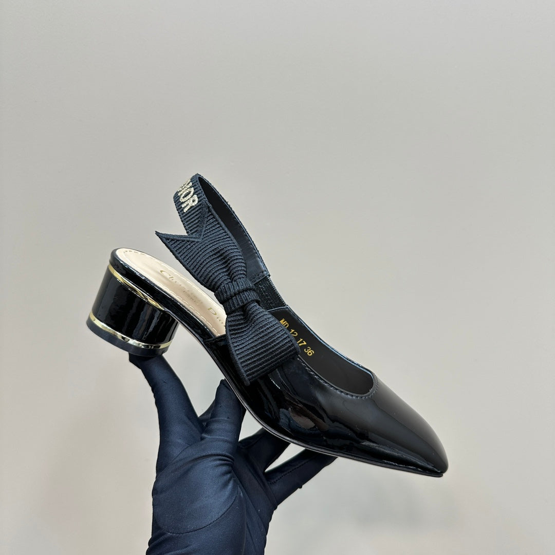 DIOR Miss DIOR Paris Slingback Pump In Black Glossy Cowhide 998868
