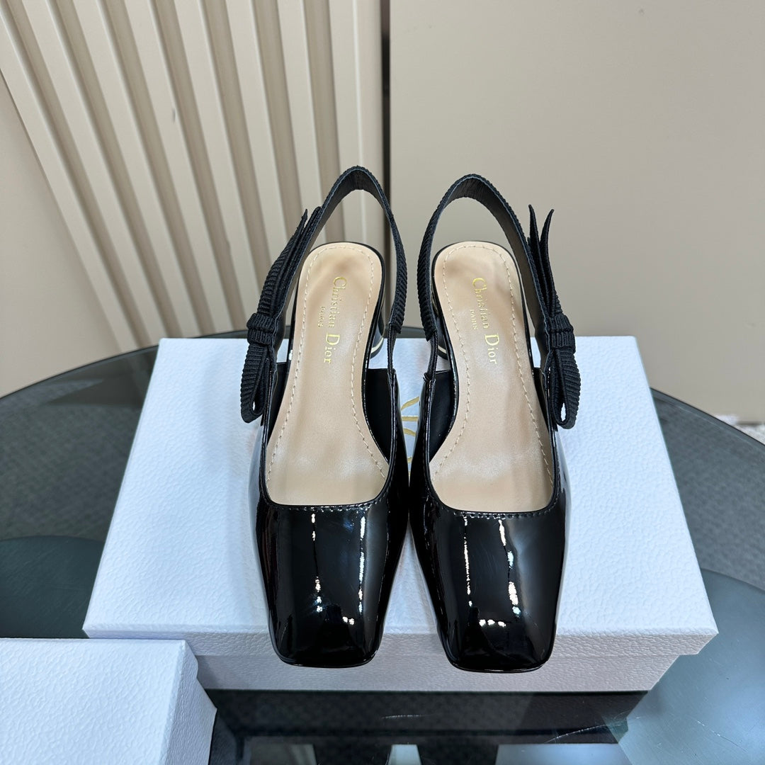 DIOR Miss DIOR Paris Slingback Pump In Black Glossy Cowhide 998868