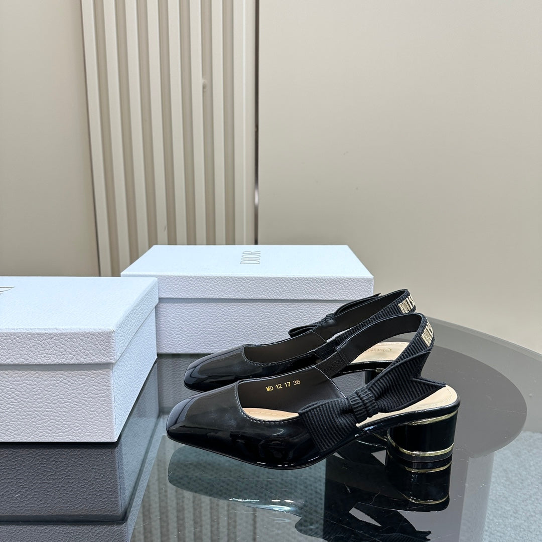 DIOR Miss DIOR Paris Slingback Pump In Black Glossy Cowhide 998868