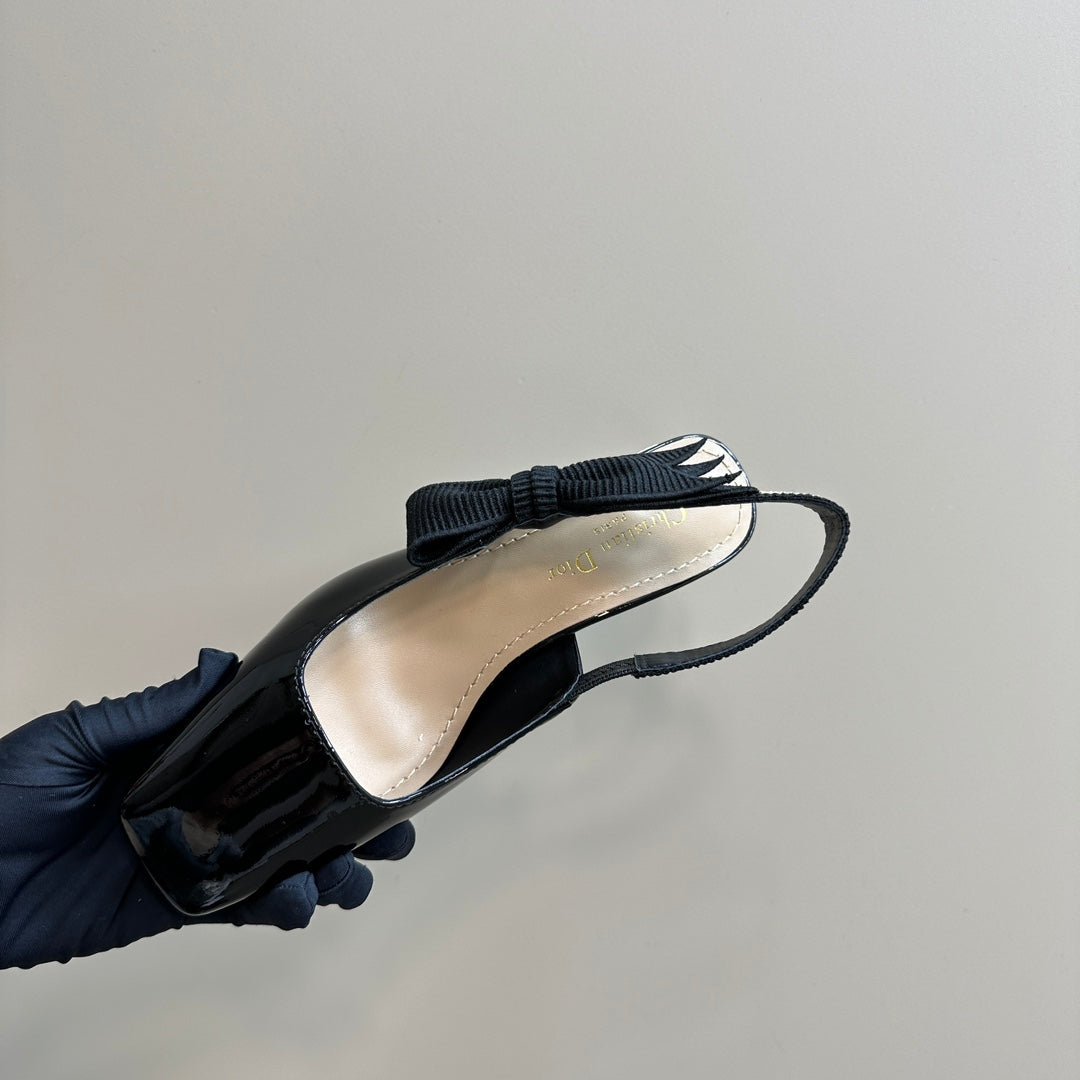 DIOR Miss DIOR Paris Slingback Pump In Black Glossy Cowhide 998868