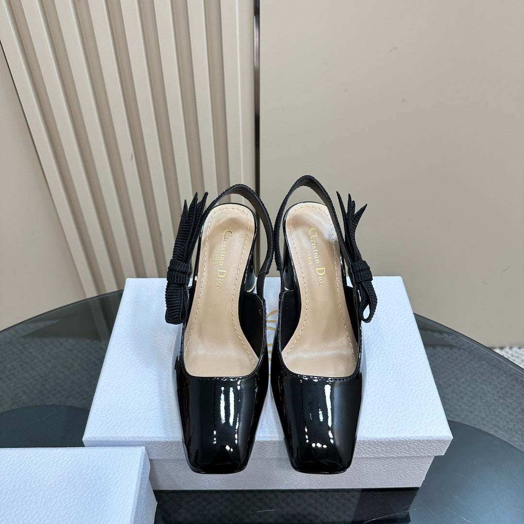DIOR Miss DIOR Paris Slingback Pump In Black Glossy Cowhide 998870