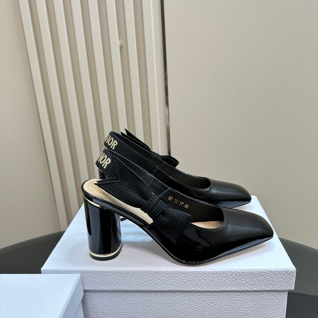 DIOR Miss DIOR Paris Slingback Pump In Black Glossy Cowhide 998870