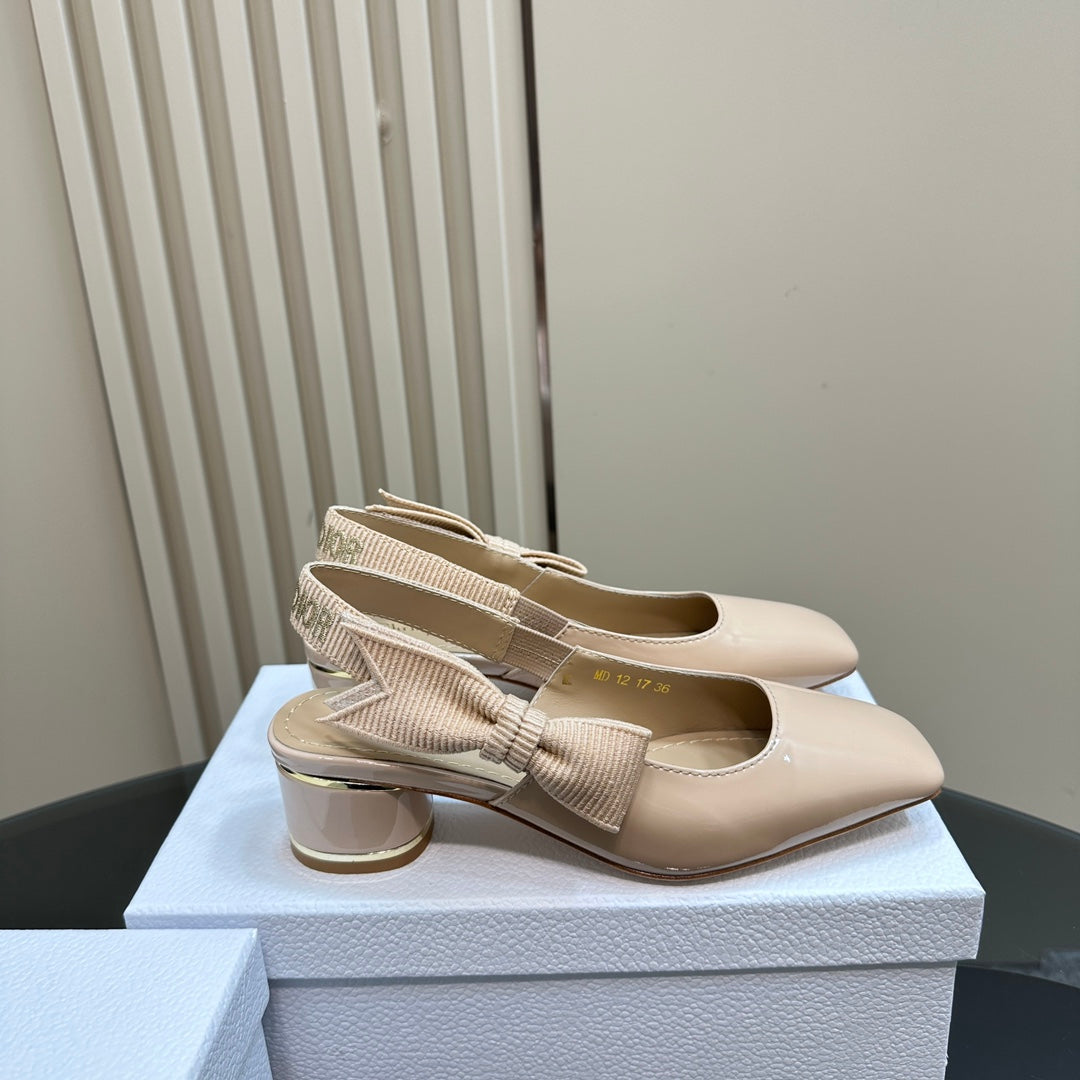 DIOR Miss DIOR Paris Slingback Pump In Beige Glossy Cowhide 998861
