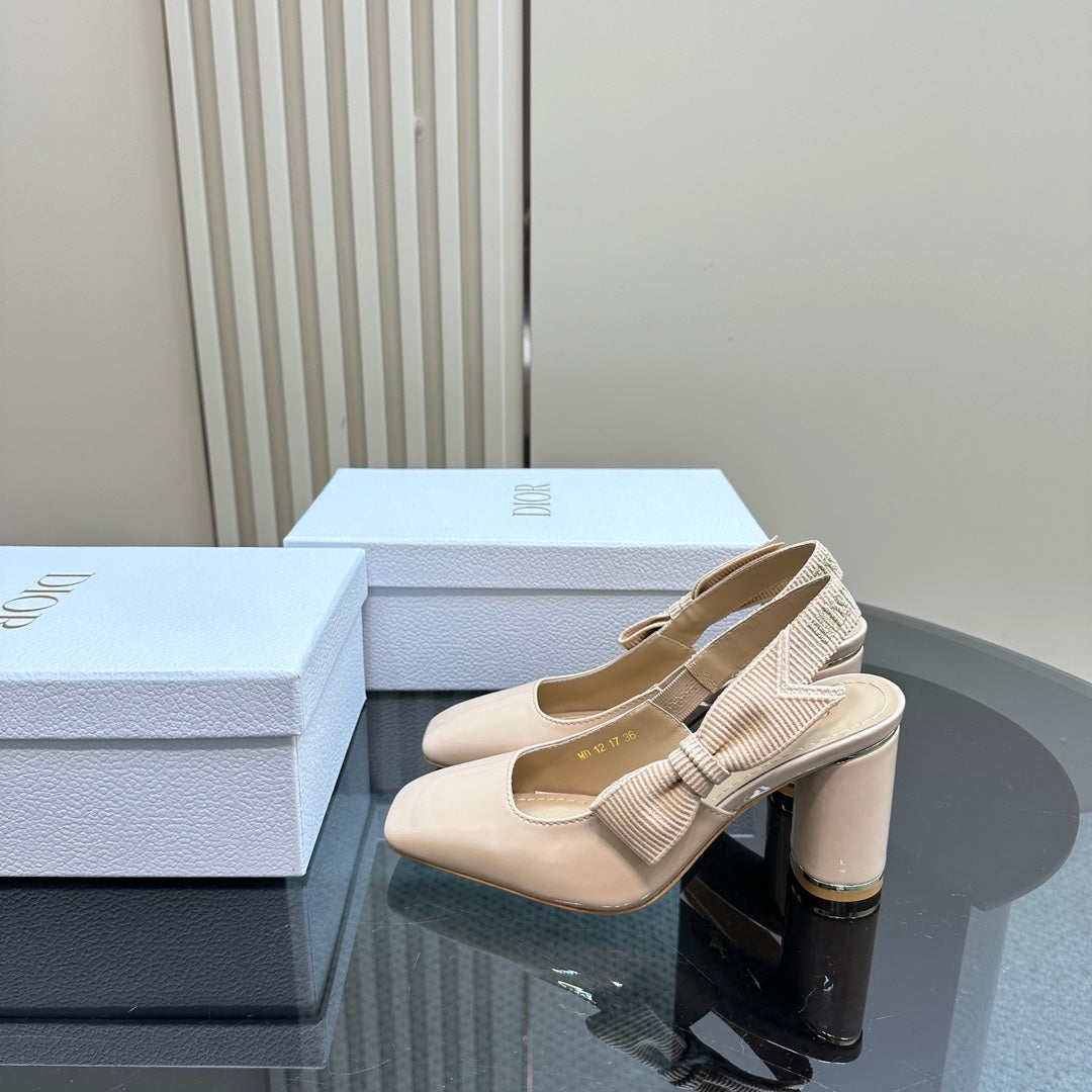 DIOR Miss DIOR Paris Slingback Pump In Beige Glossy Cowhide 998863