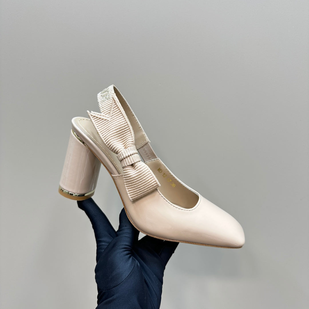 DIOR Miss DIOR Paris Slingback Pump In Beige Glossy Cowhide 998863