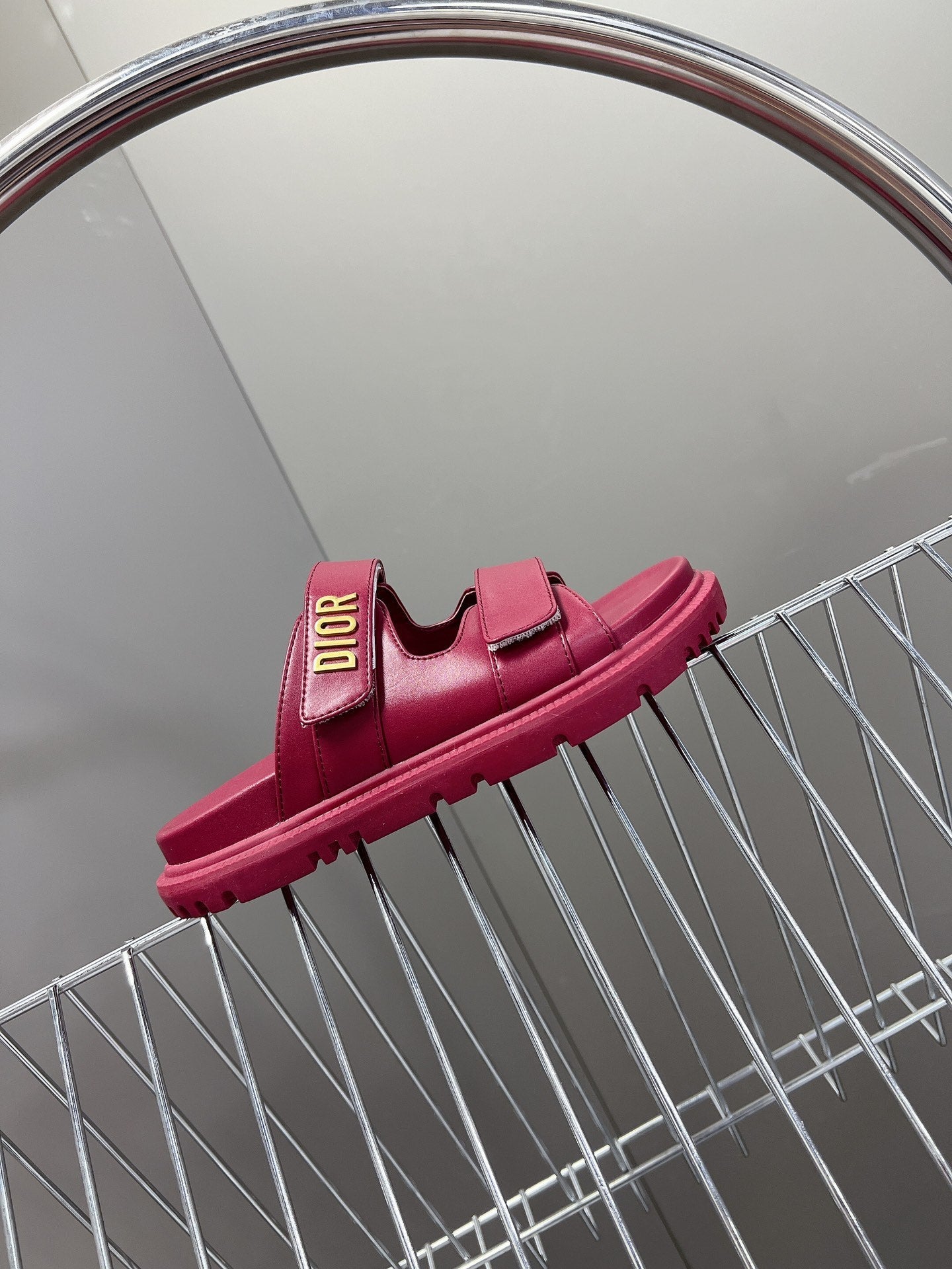 DIOR DIORact dad sandal mule burgundy lambskin