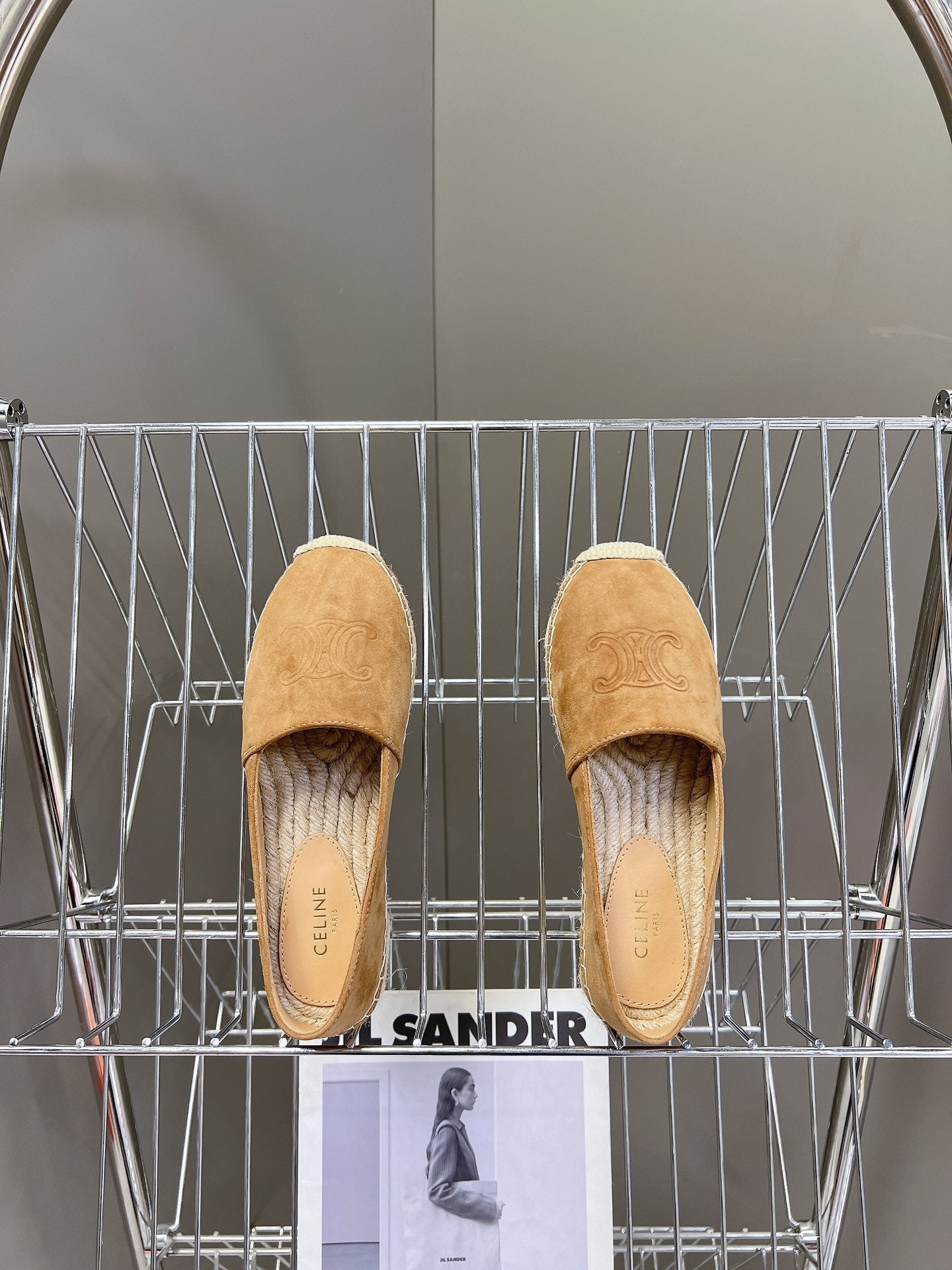 Celine CELINE Espadrillas Loafers Brown Suede 285938