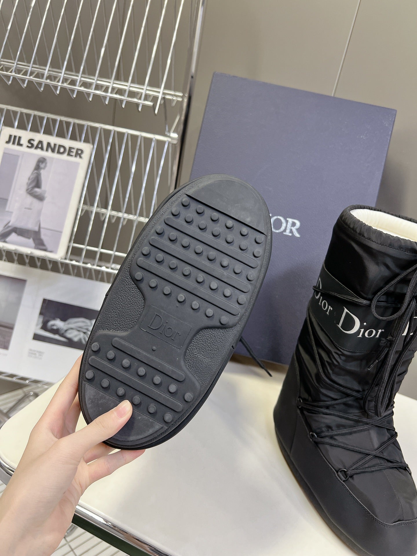 DIOR Short Boots 60mm In Black Cowhide 989716
