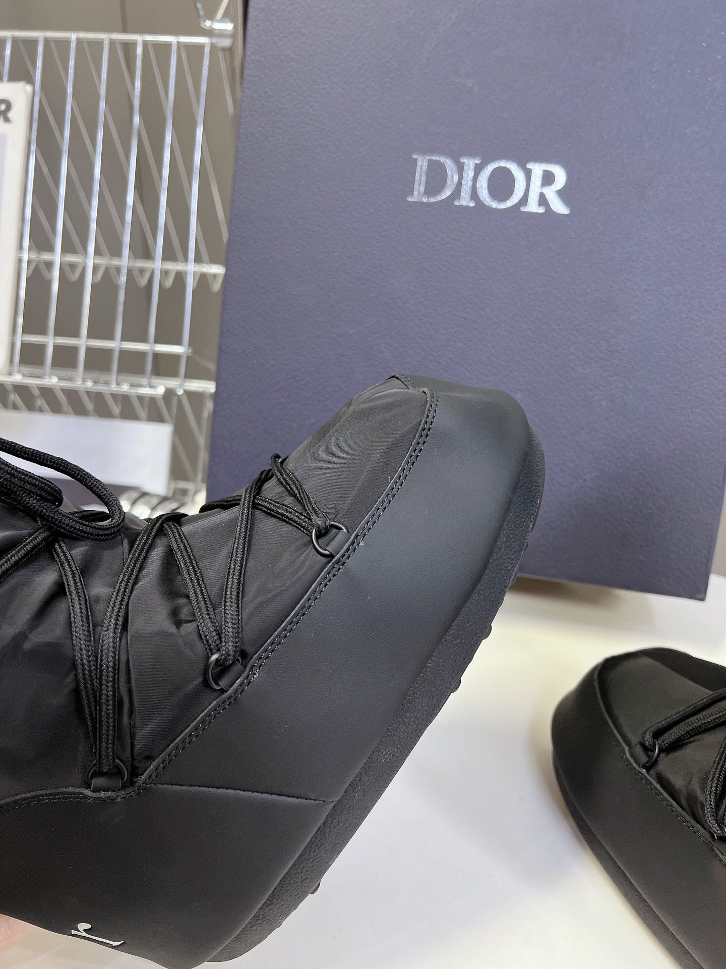 DIOR Short Boots 60mm In Black Cowhide 989716