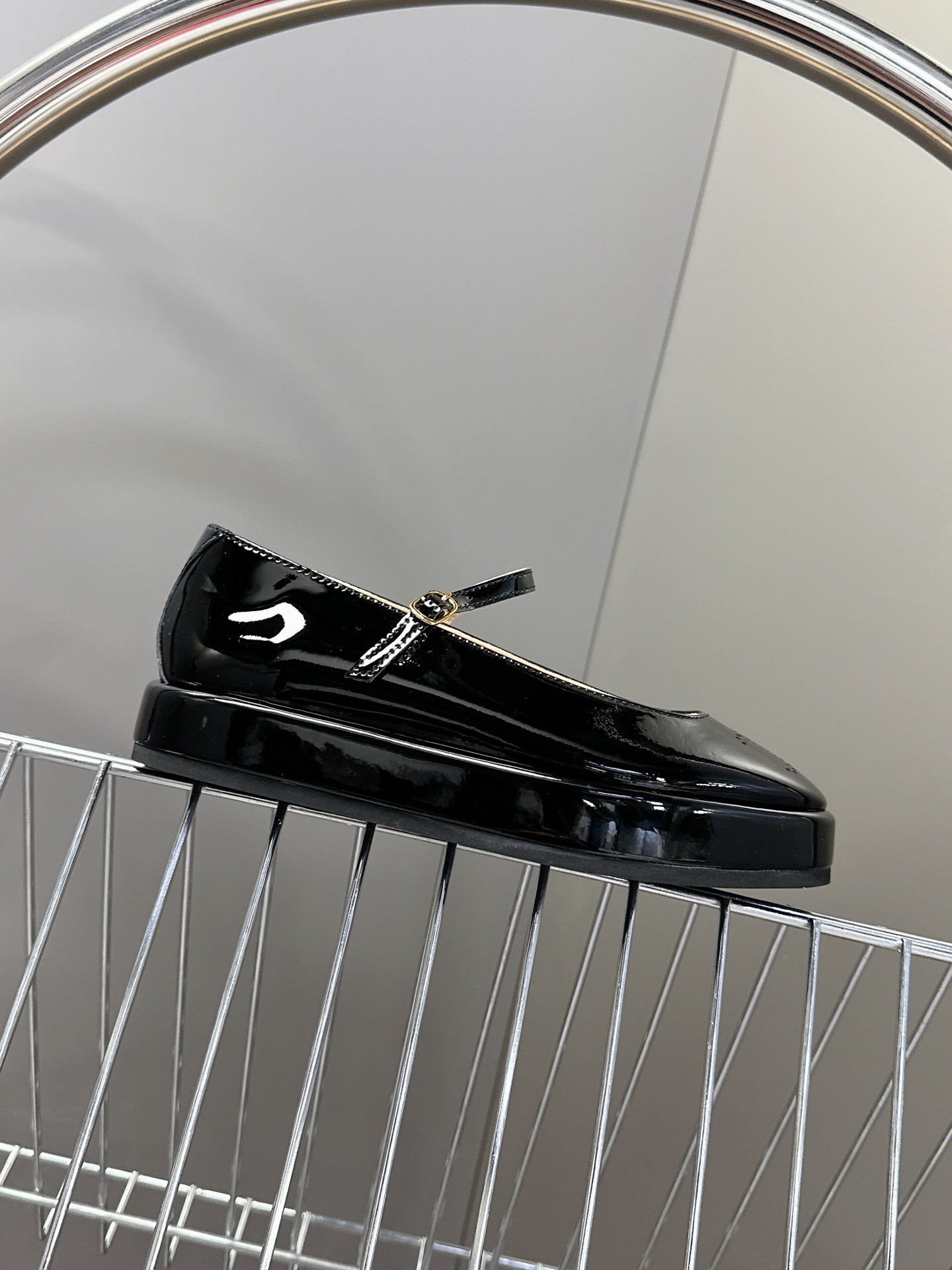 Celine CELINE Ballet Flats Black Patent Leather 285931