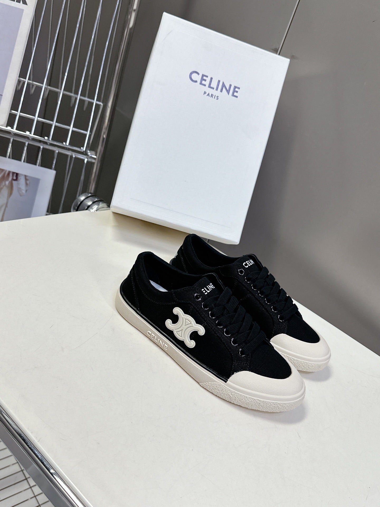 Celine CELINE 25 Sneaker Black Canvas 285969