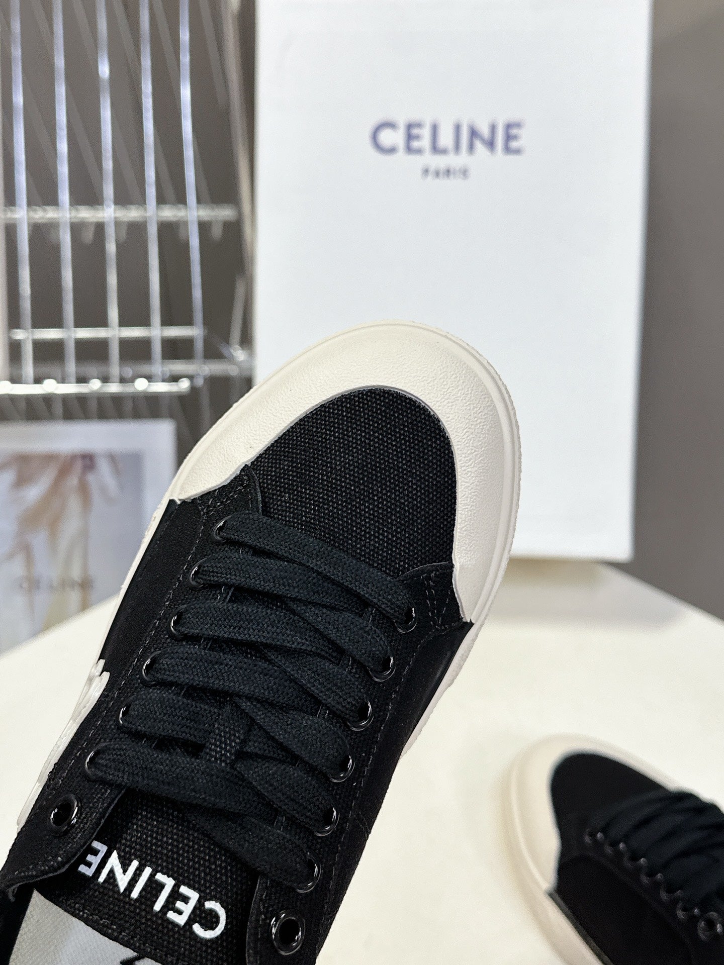 Celine CELINE 25 Sneaker Black Canvas 285969