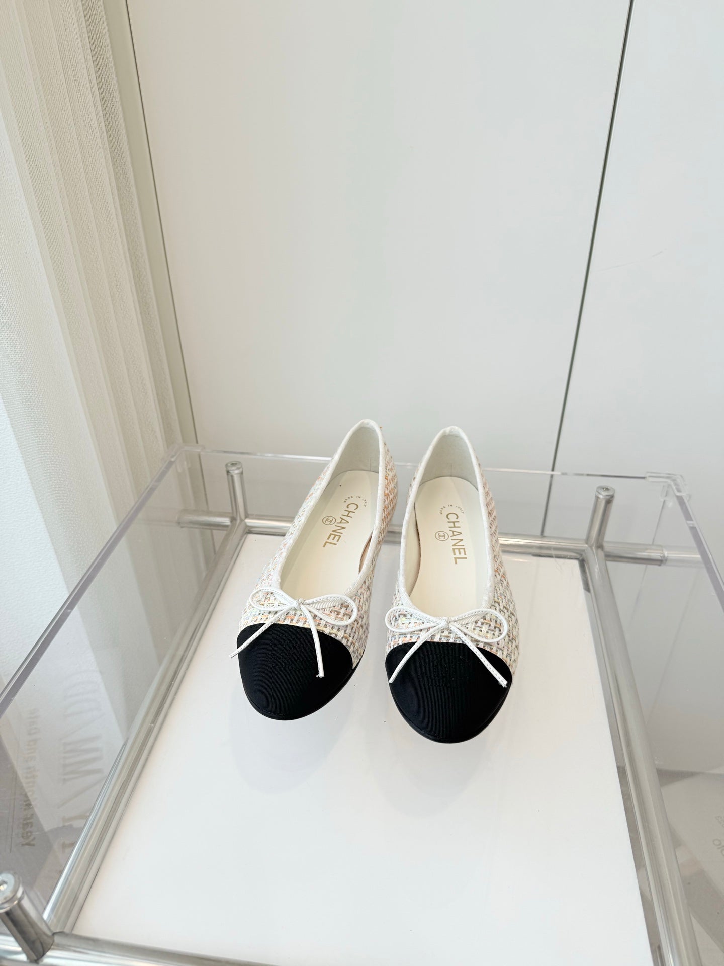 CHANEL Ballet Flat Beige mix Multicolor Fabric 238775