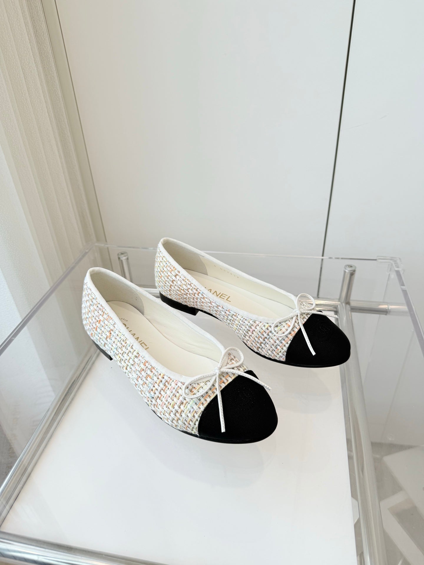 CHANEL Ballet Flat Beige mix Multicolor Fabric 238775