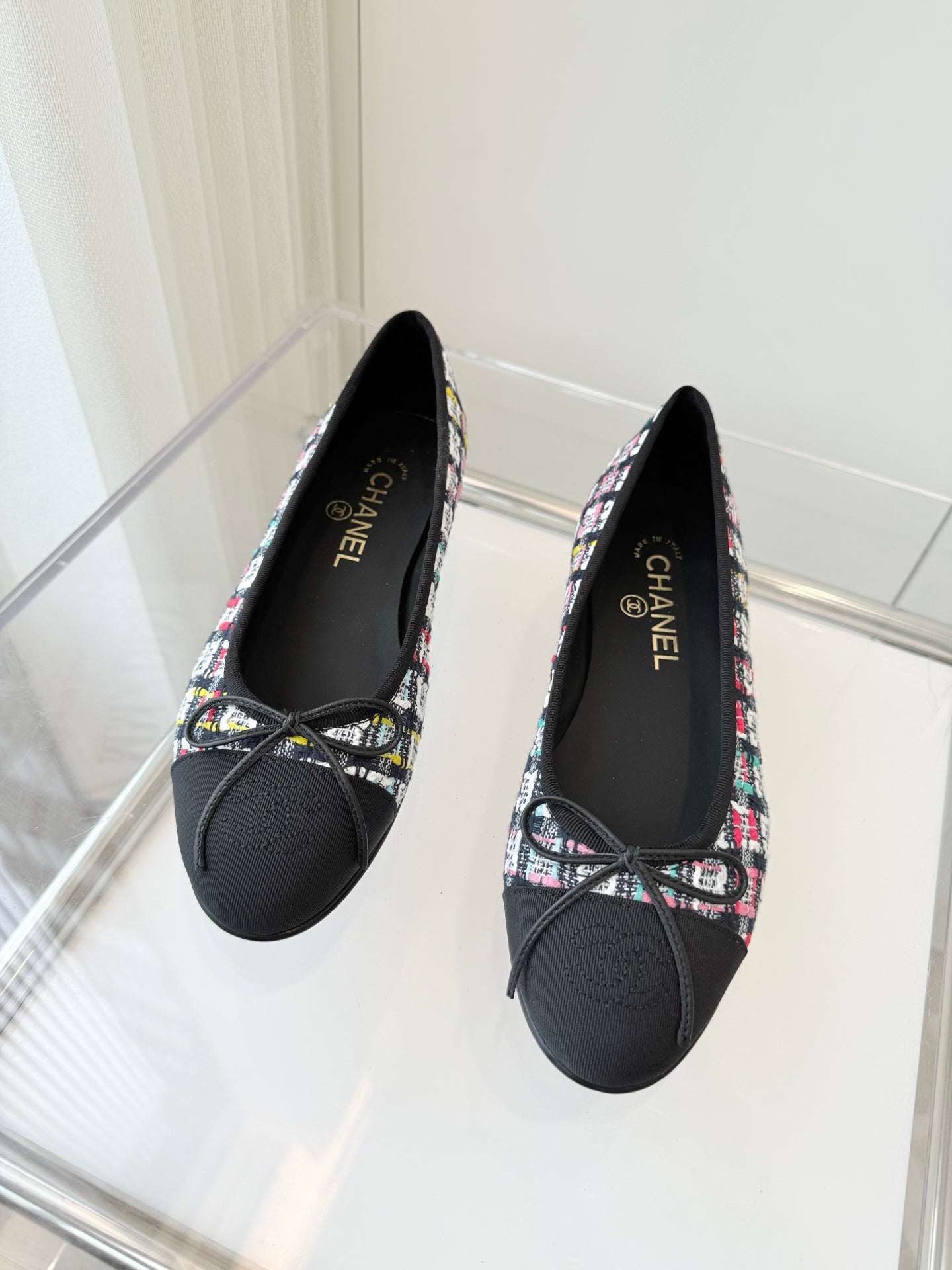 CHANEL Ballet Flat Multicolor Fabric 238776