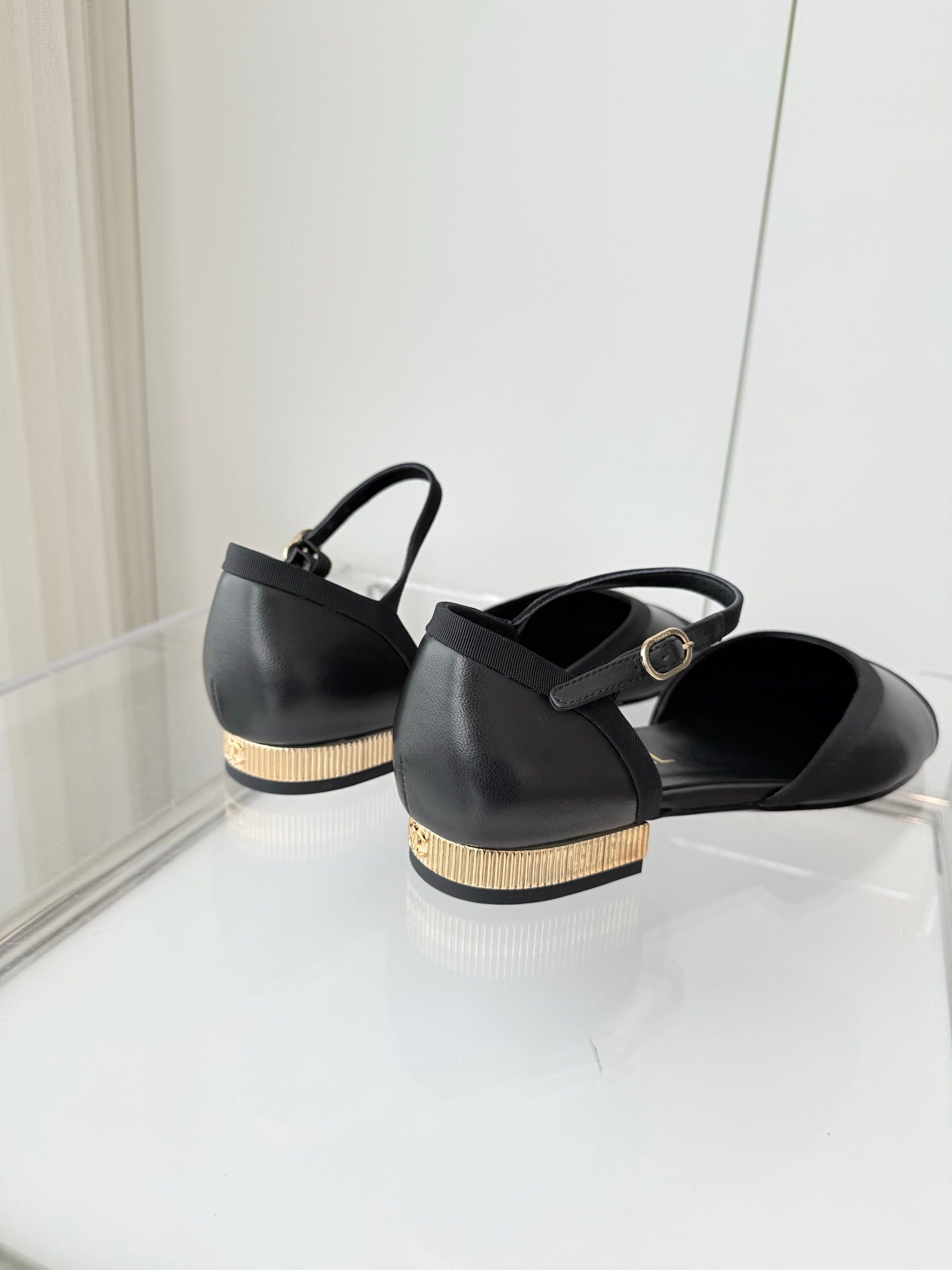 CHANEL 25 Mary Jane Black Sheepskin 238754