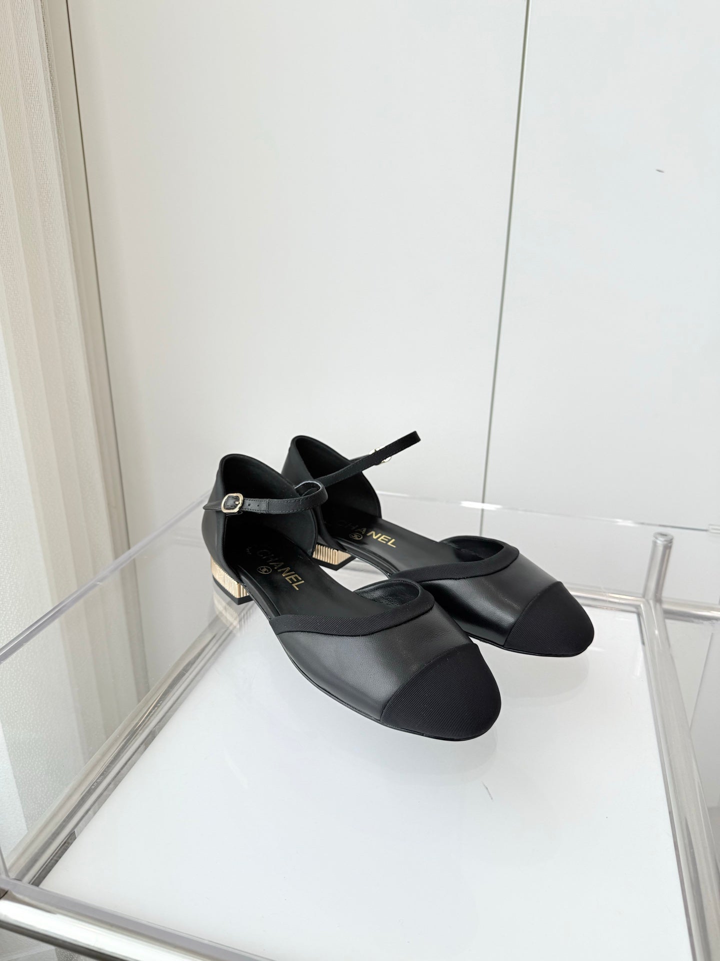 CHANEL 25 Mary Jane Black Sheepskin 238754