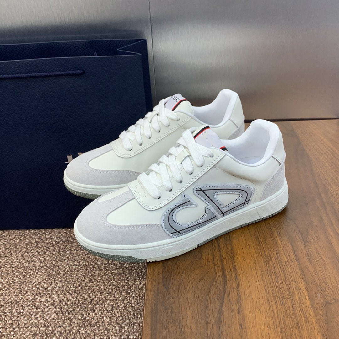 DIOR homme white calfskin grey suede