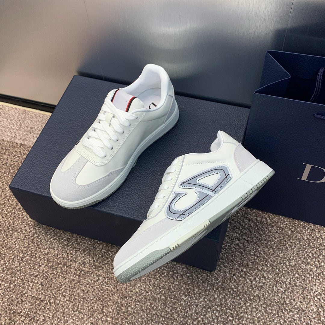 DIOR homme white calfskin grey suede