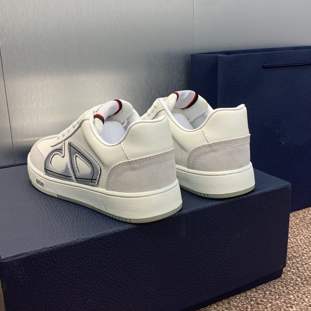 DIOR homme white calfskin grey suede