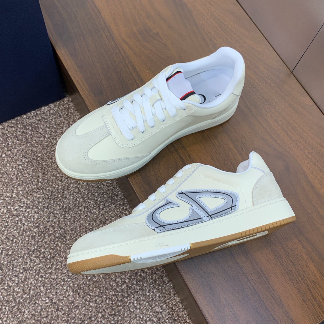 DIOR homme cream calfskin grey suede