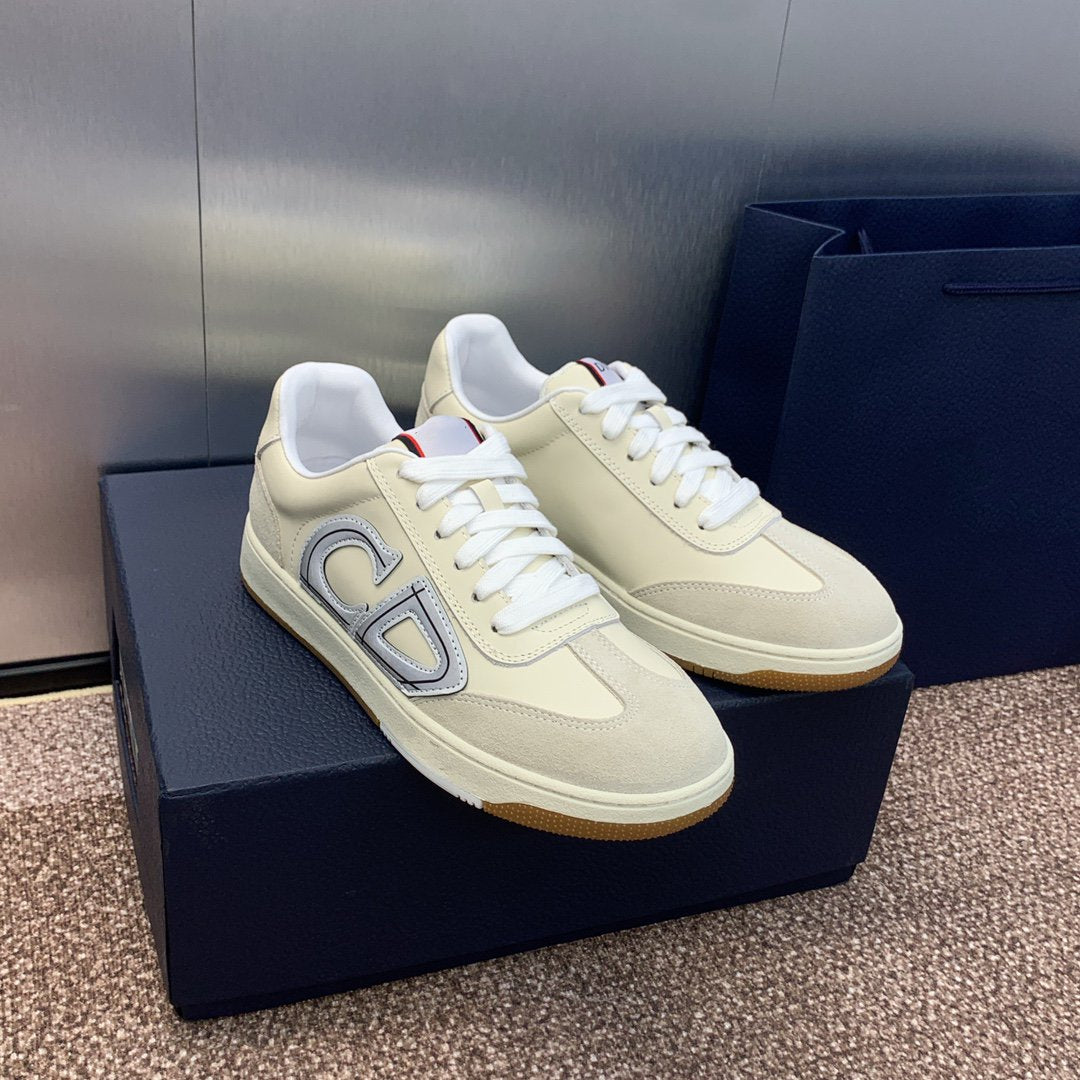 DIOR homme cream calfskin grey suede