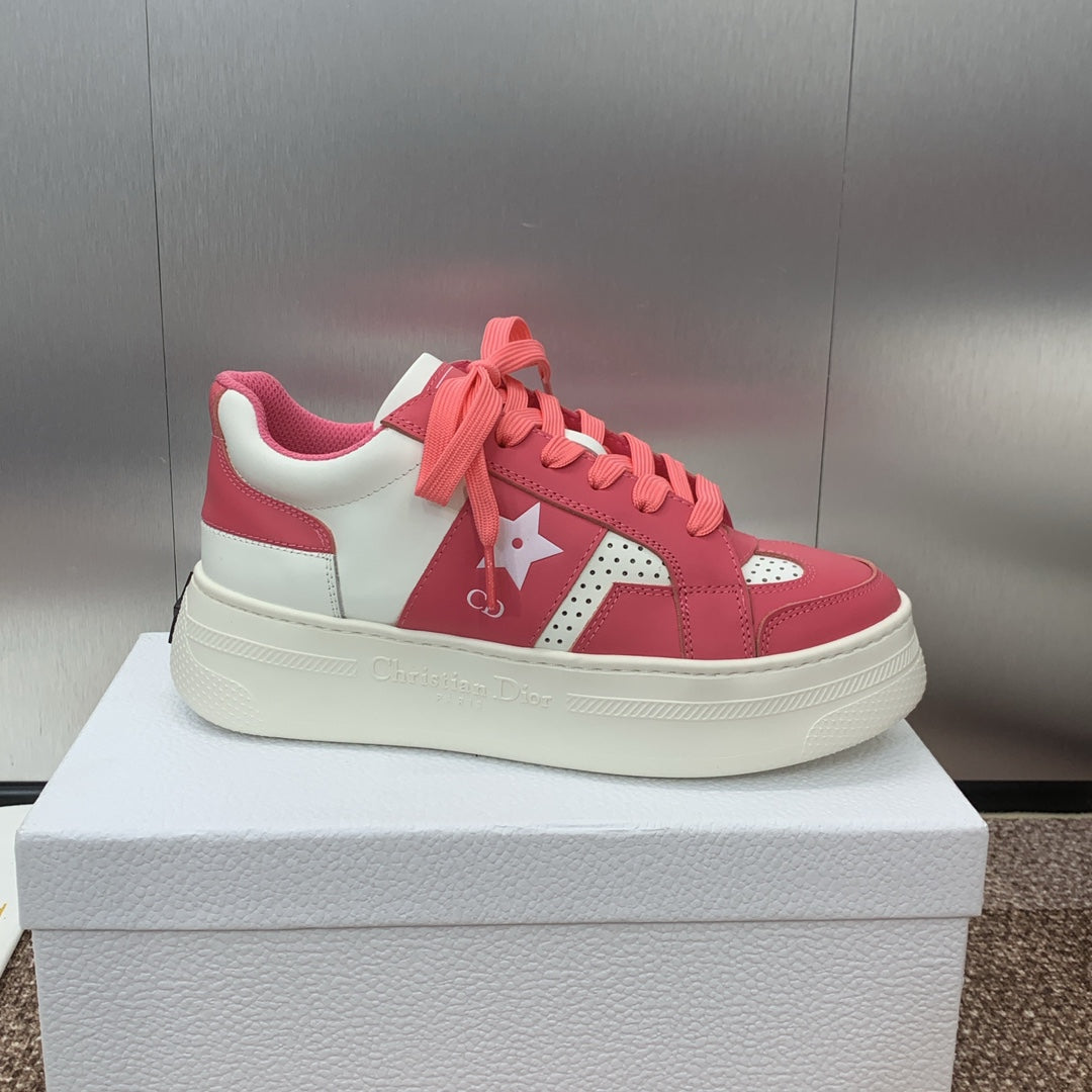 DIOR Star Platform Sneaker 35mm Coral Pink Calfskin