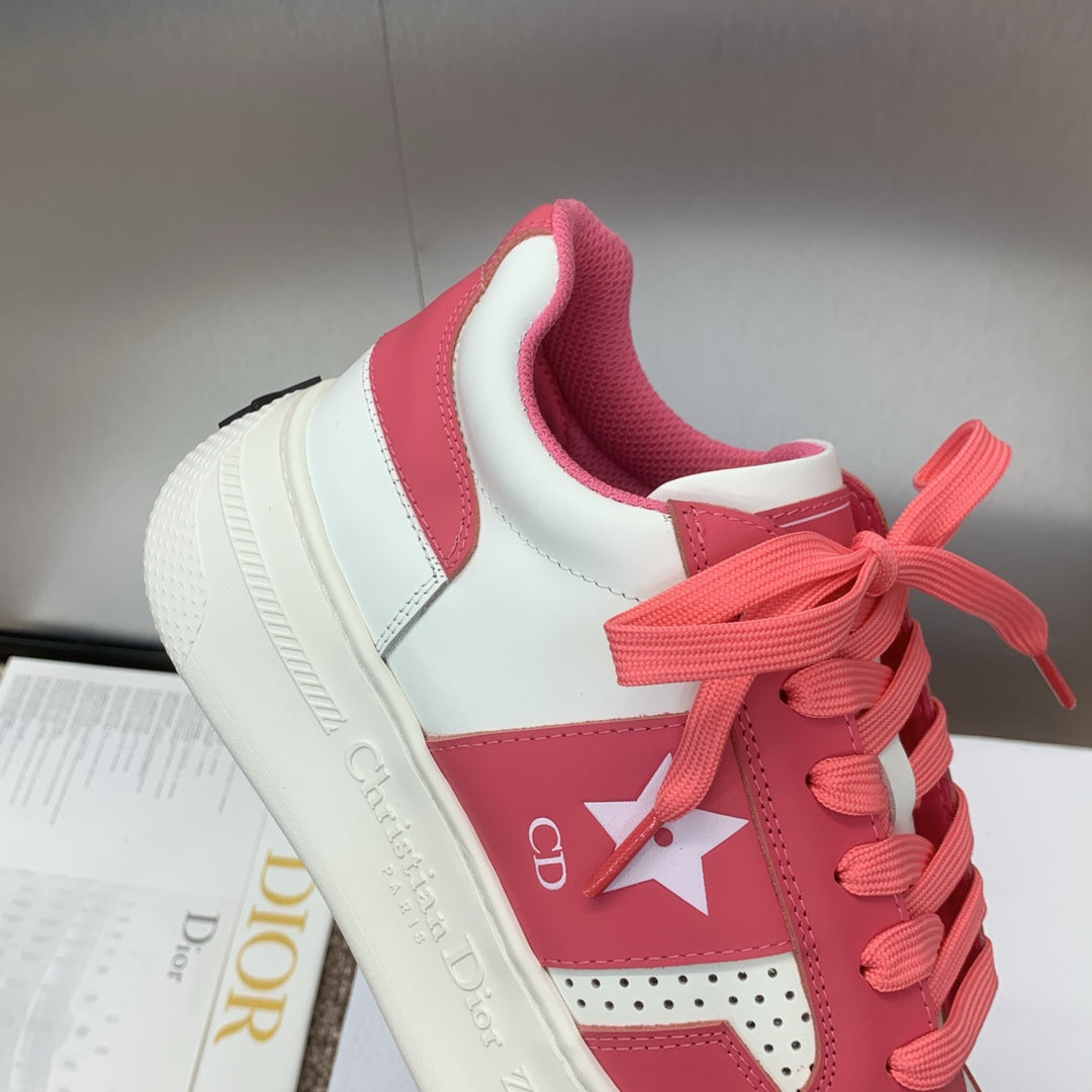 DIOR Star Platform Sneaker 35mm Coral Pink Calfskin