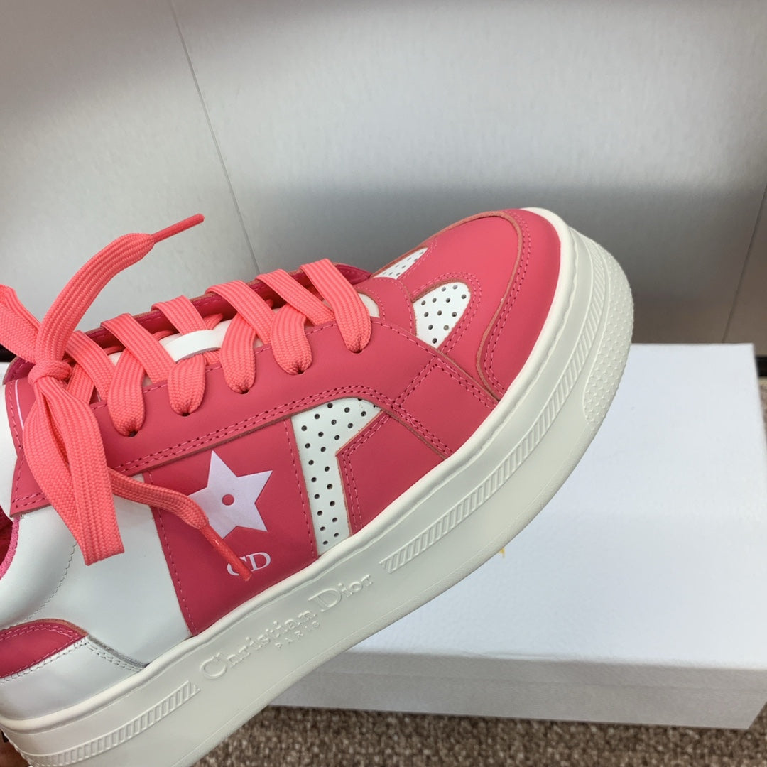 DIOR Star Platform Sneaker 35mm Coral Pink Calfskin