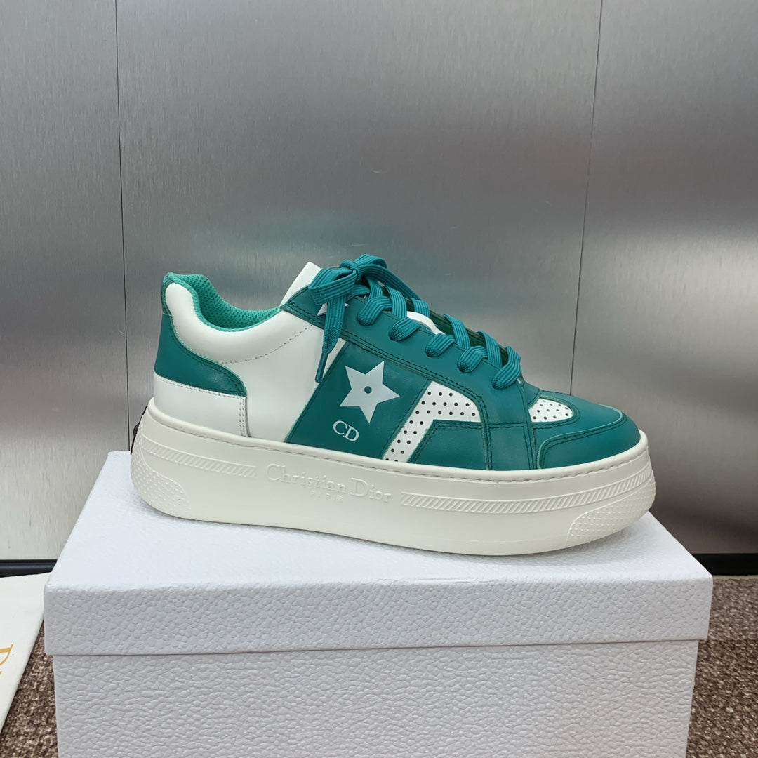 DIOR Star Platform Sneaker 35mm Emerald Green Calfskin
