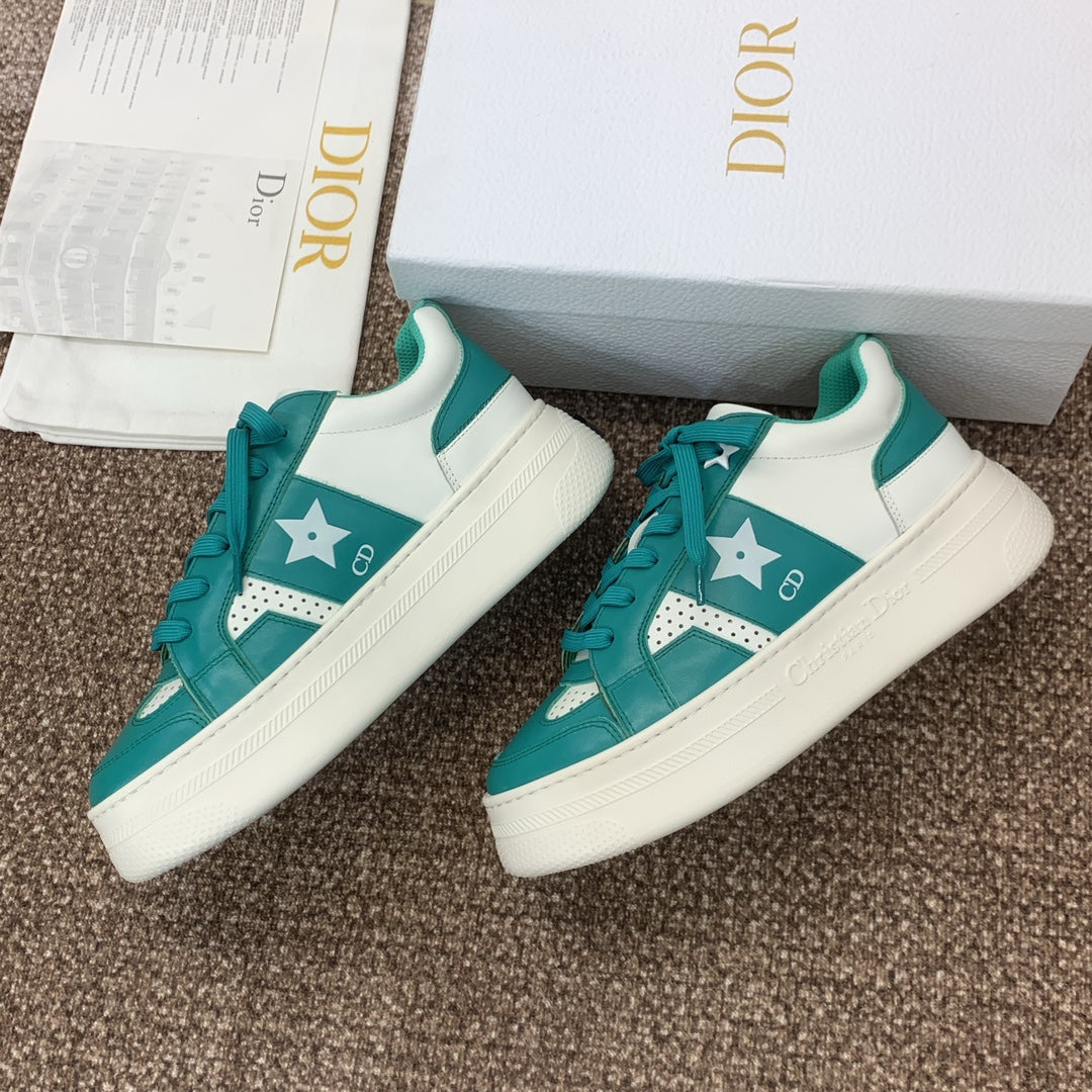 DIOR Star Platform Sneaker 35mm Emerald Green Calfskin