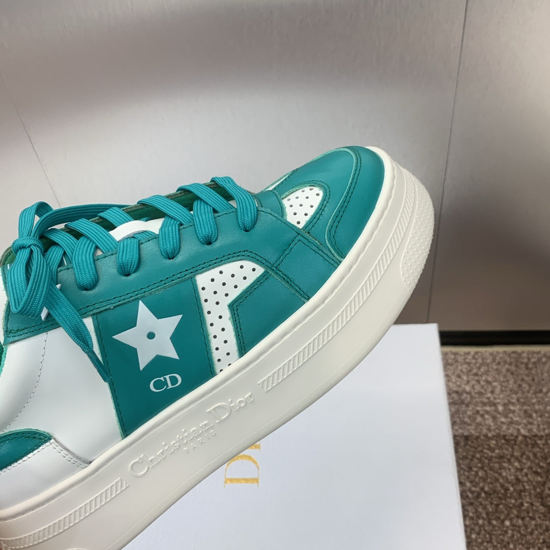 DIOR Star Platform Sneaker 35mm Emerald Green Calfskin