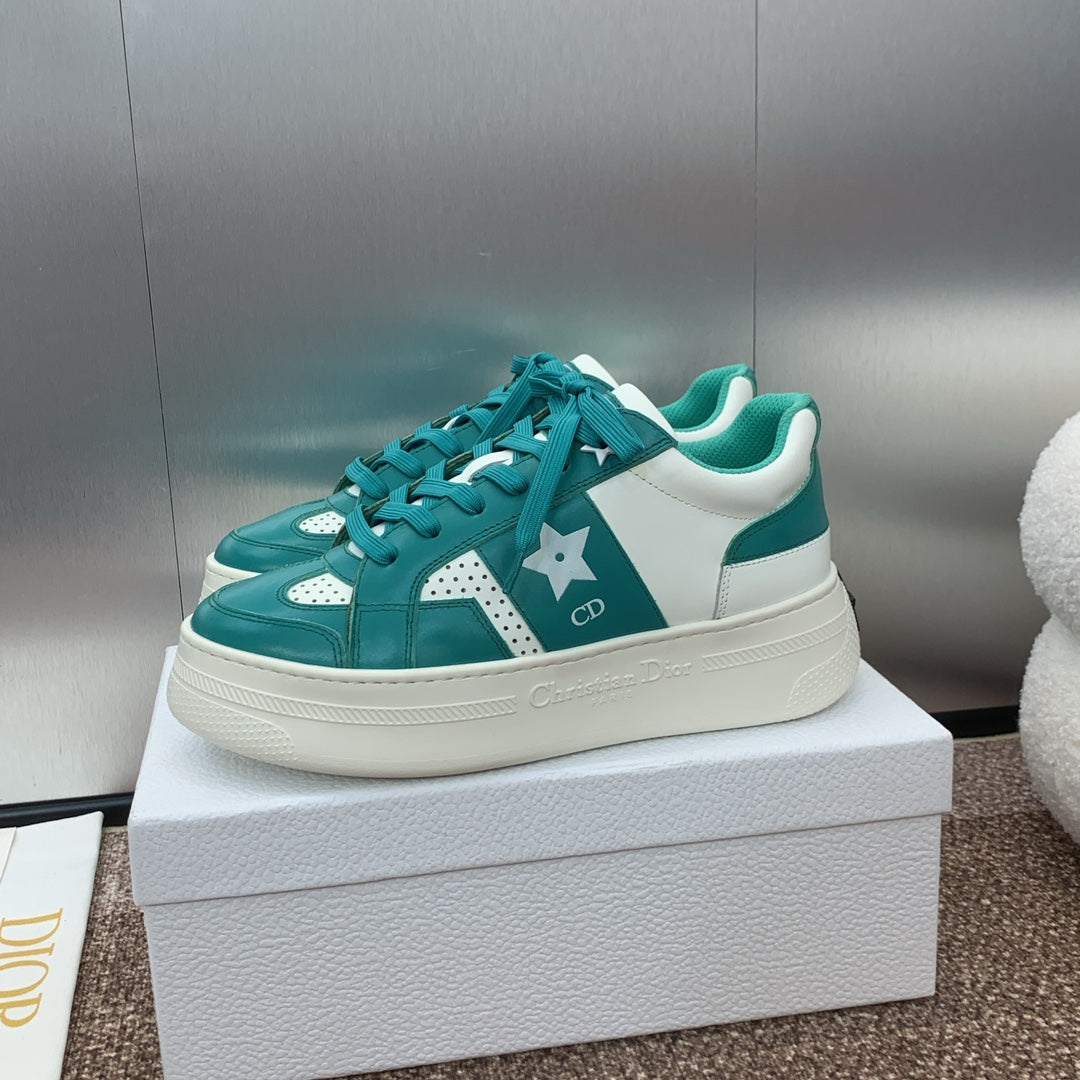 DIOR Star Platform Sneaker 35mm Emerald Green Calfskin