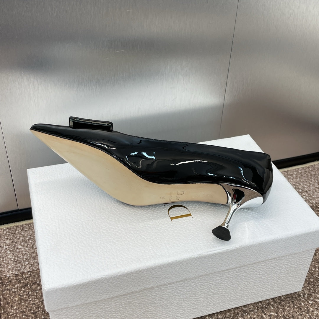 DIOR Pumps 65mm Glossy Black Cowhide