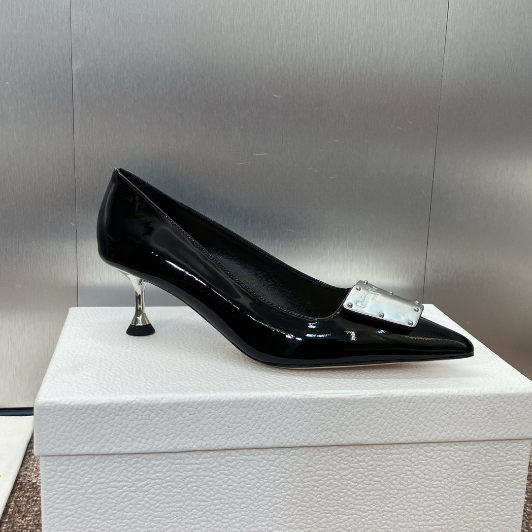 DIOR Pumps 65mm Glossy Black Cowhide
